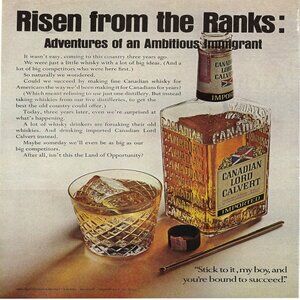 1967 Canadian Lord Calvert Risen from the Ranks Vintage Magazine Print Ad/Poster